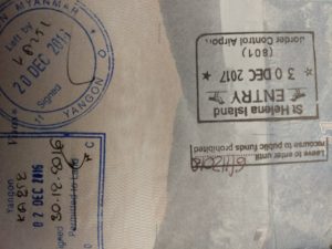 st helena passport stamp