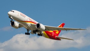 Hainan Airlines plane taking off