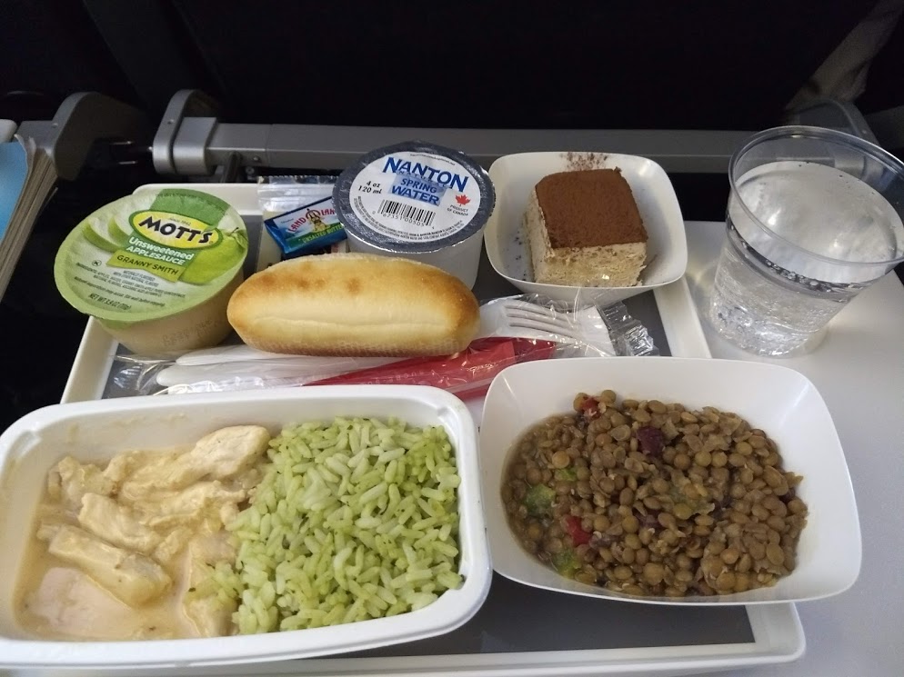 Air France economy class meal