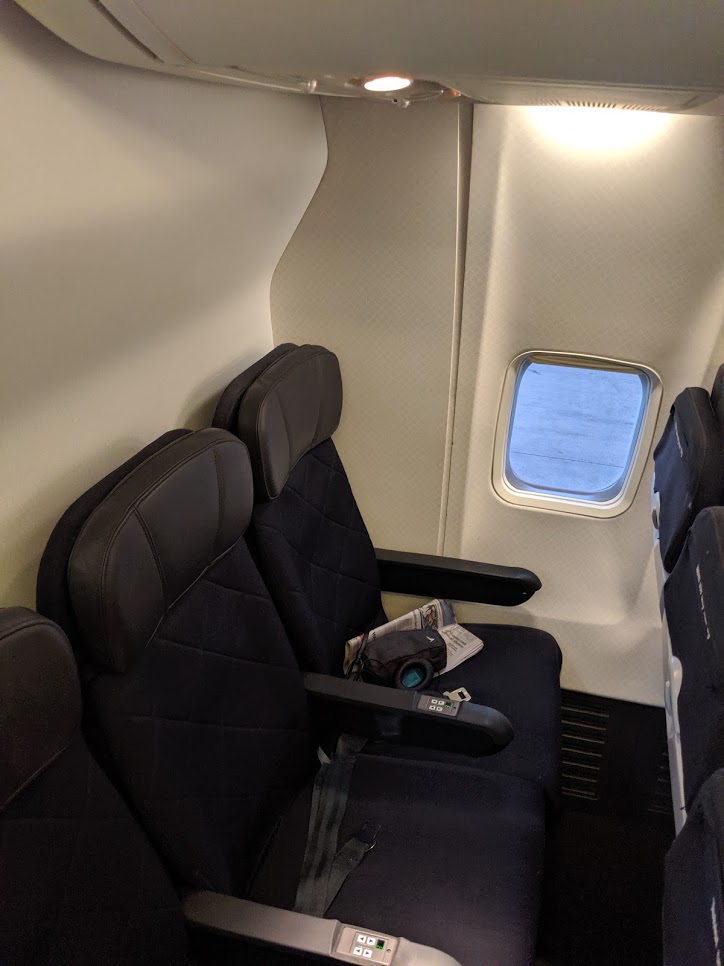 Qantas 737 seat in the back